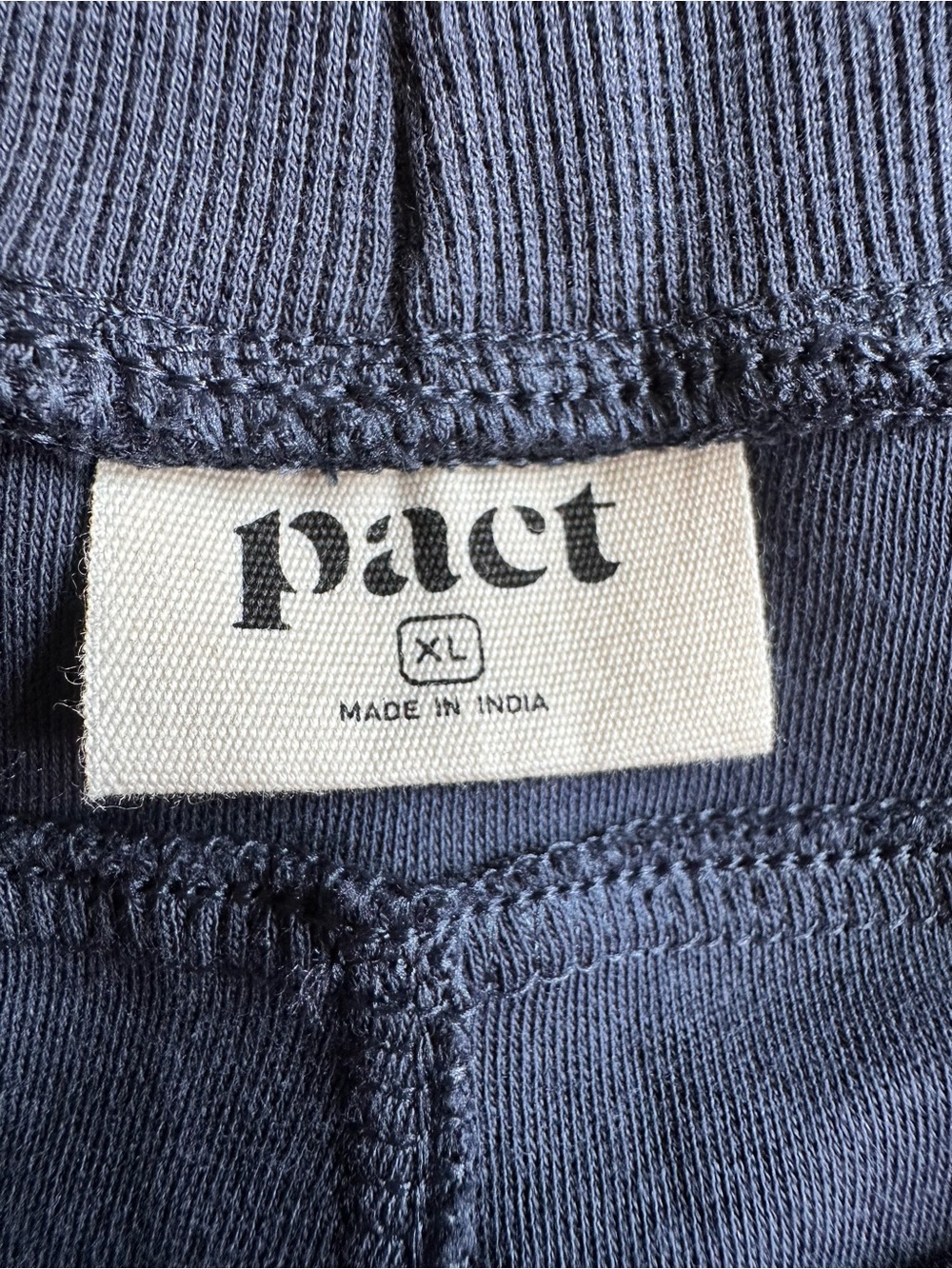 New W/ Imperfections Pact Sz XL Navy Organic Cotton Airplane Tapered Leg Pant - Picture 5 of 13